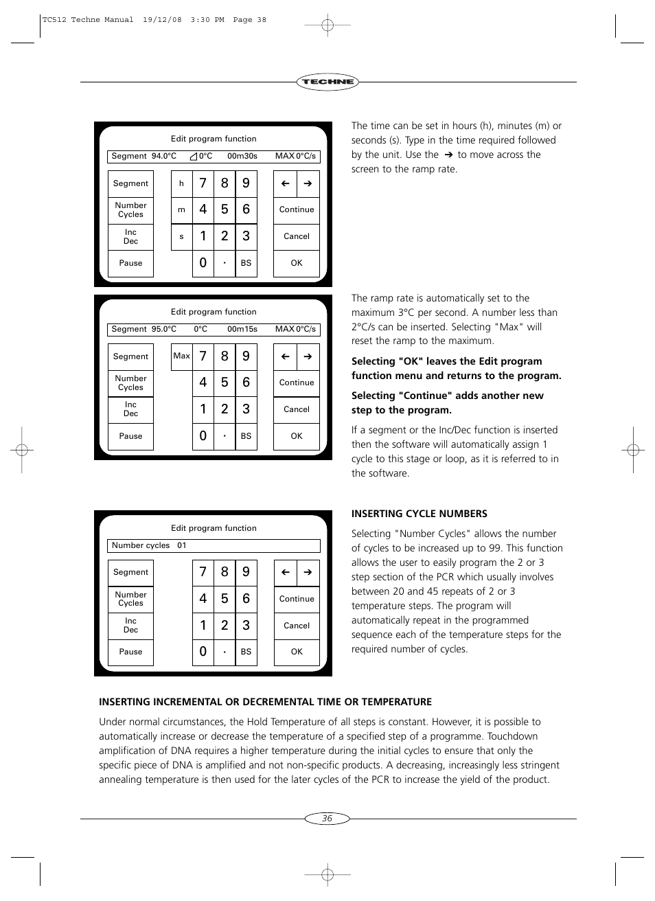 Techne TC-512 User Manual | Page 38 / 56
