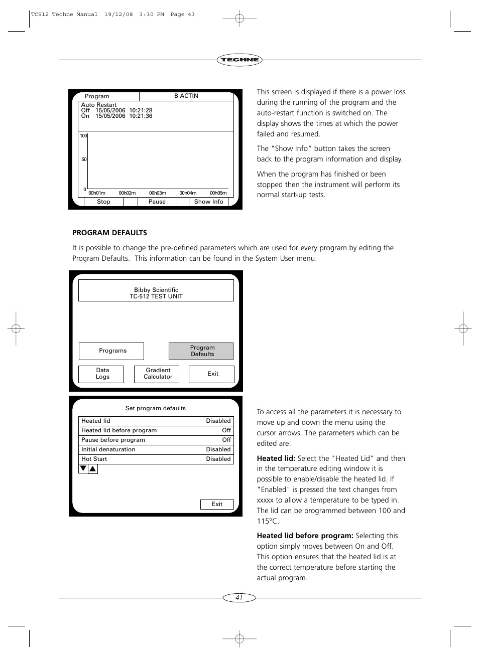 Techne TC-512 User Manual | Page 43 / 56