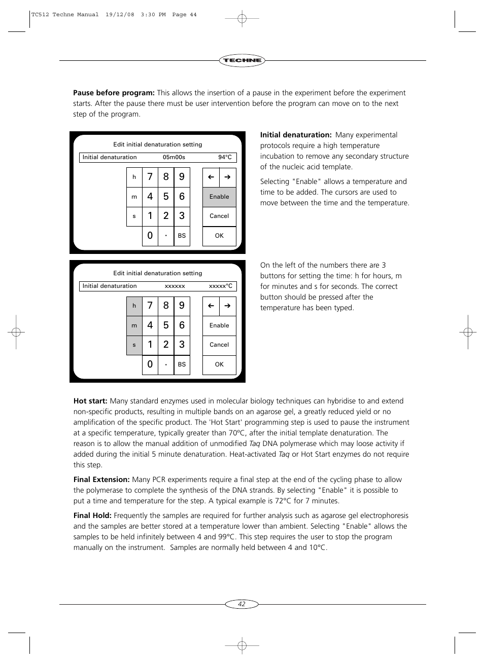 Techne TC-512 User Manual | Page 44 / 56