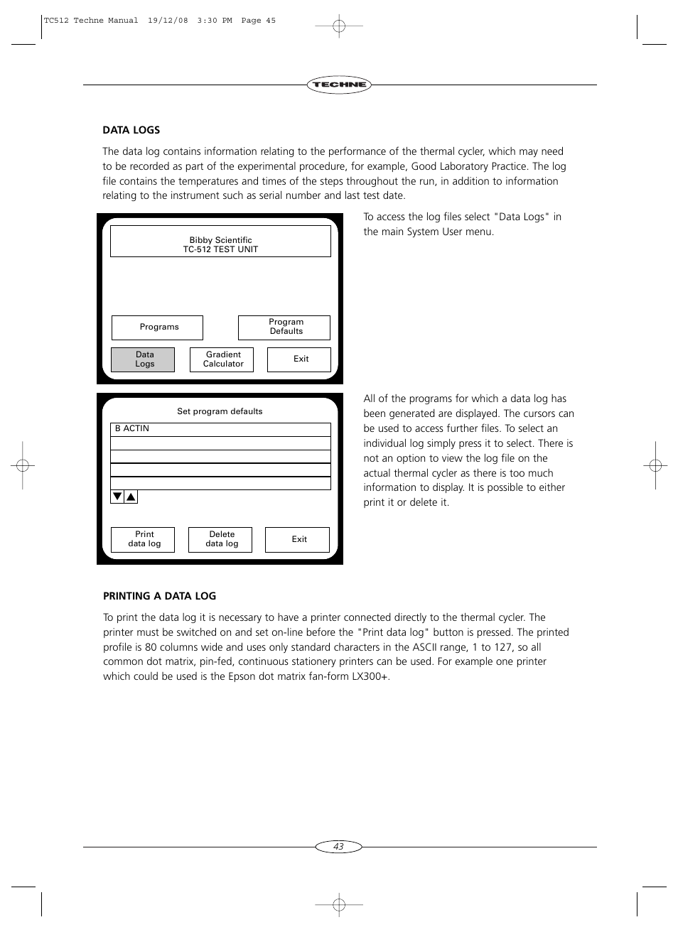 Techne TC-512 User Manual | Page 45 / 56