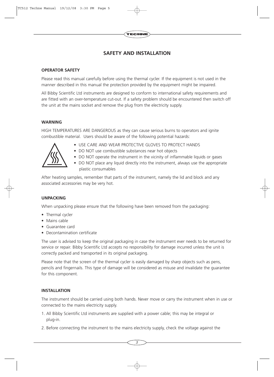 Techne TC-512 User Manual | Page 5 / 56