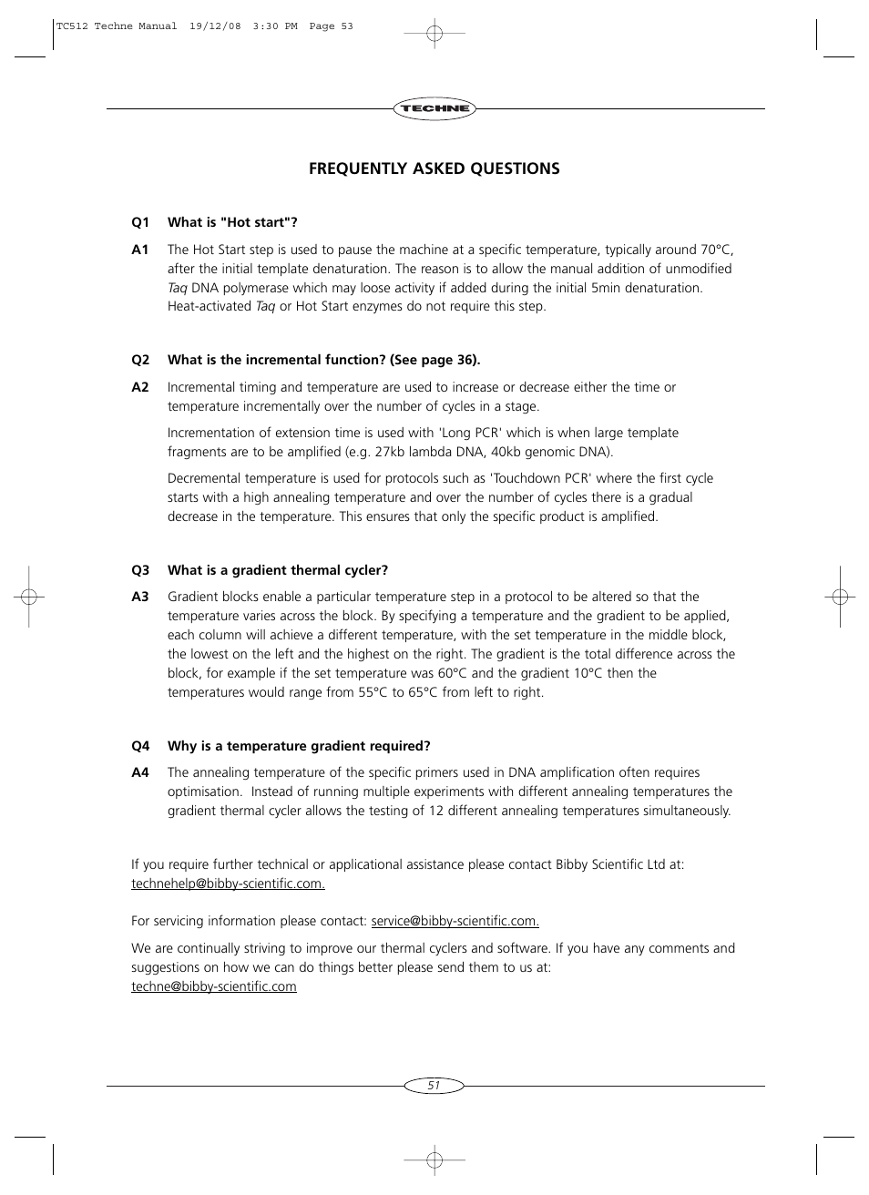 Techne TC-512 User Manual | Page 53 / 56