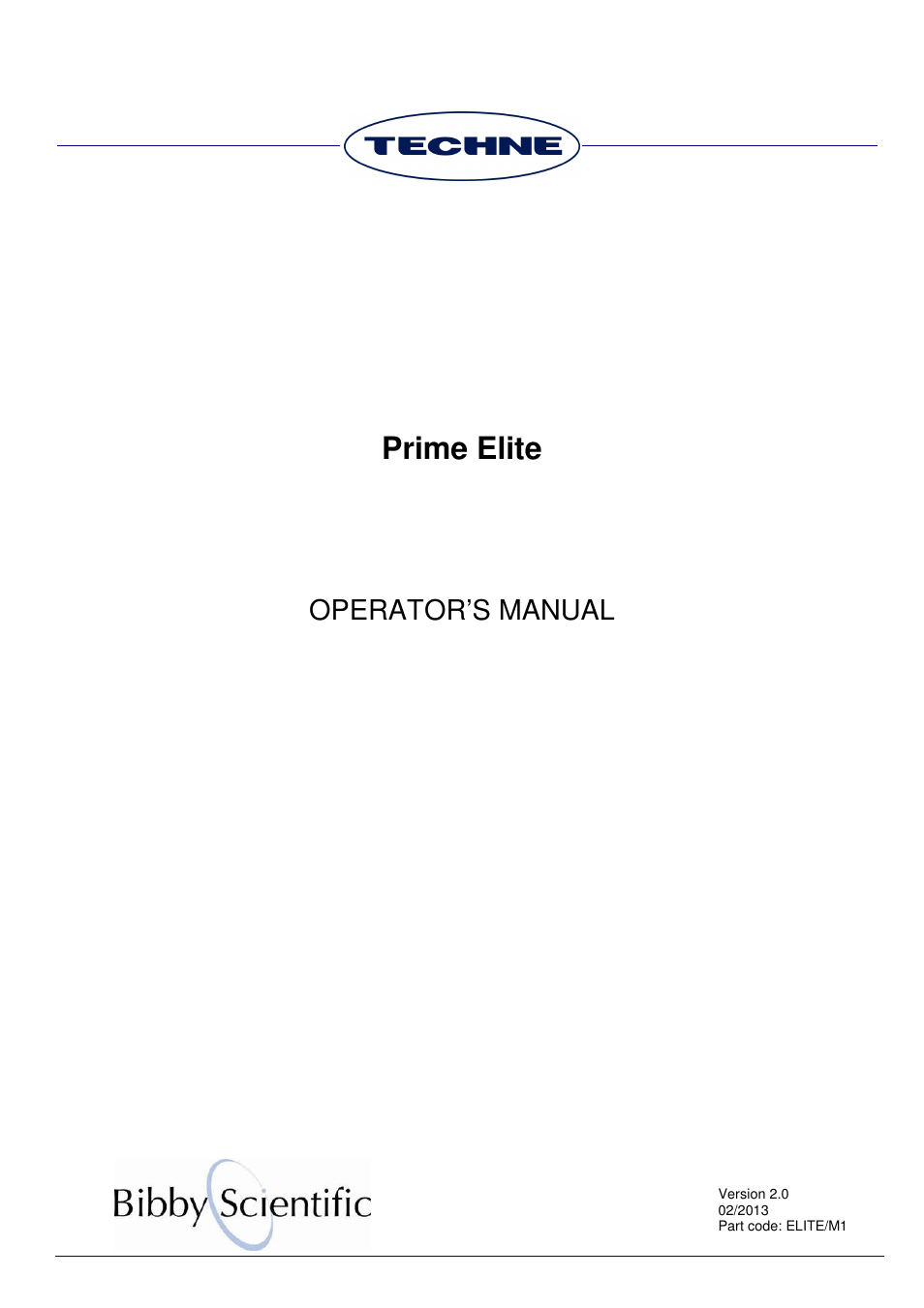 Techne Prime Elite User Manual | 69 pages