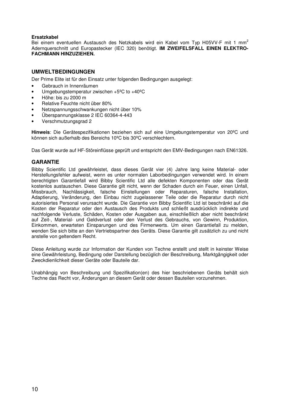 Techne Prime Elite User Manual | Page 12 / 69