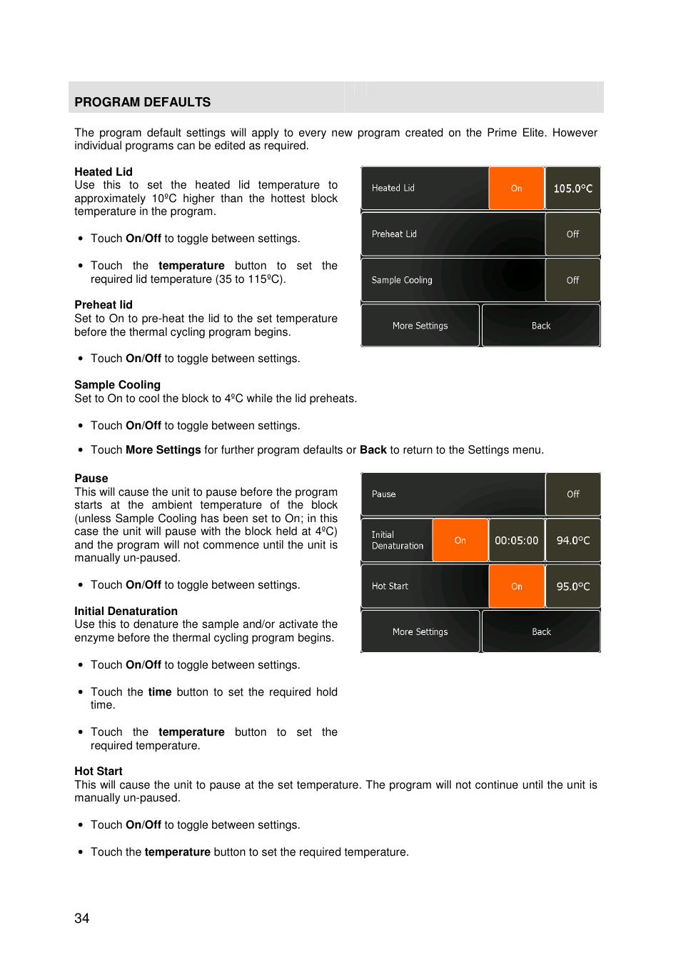 Techne Prime Elite User Manual | Page 36 / 69