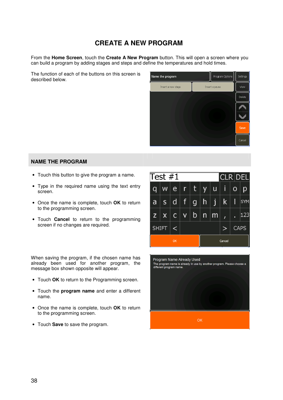 Create a new program | Techne Prime Elite User Manual | Page 40 / 69