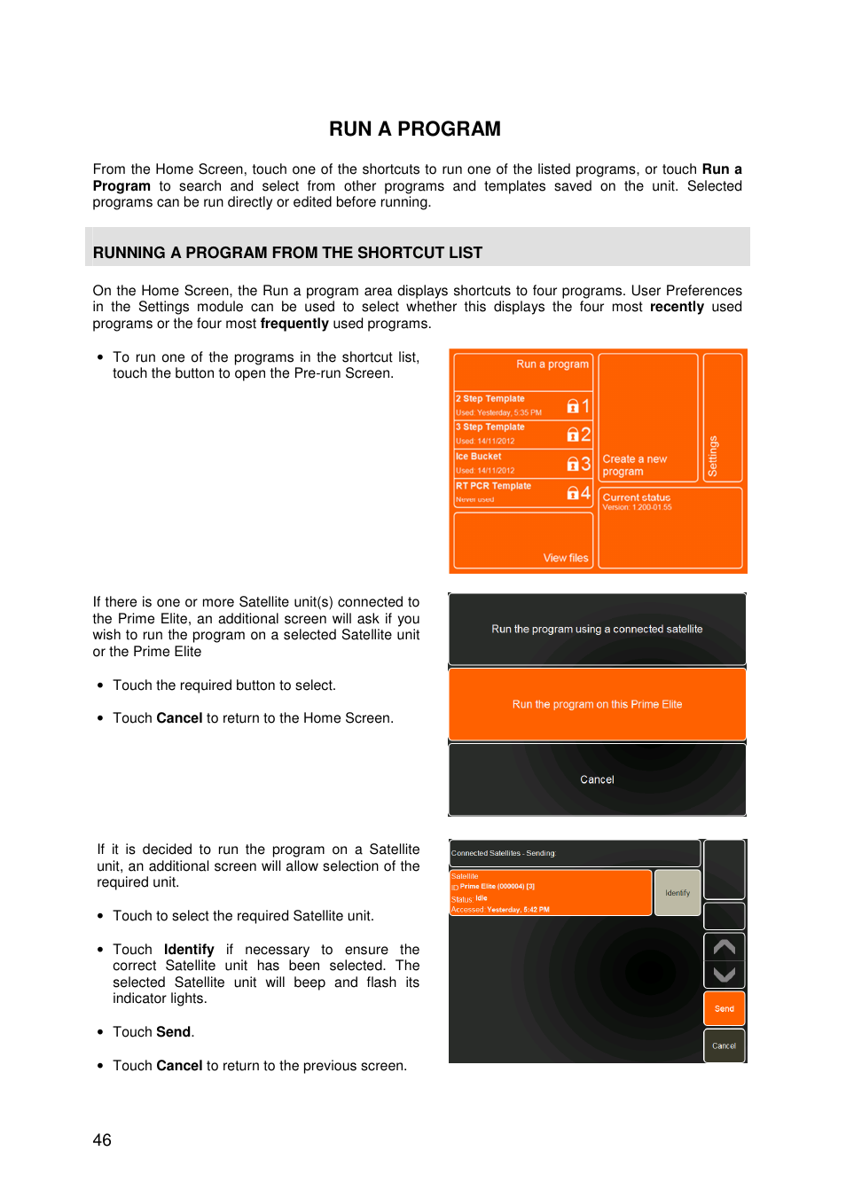 Run a program | Techne Prime Elite User Manual | Page 48 / 69