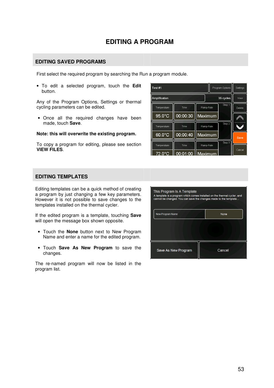 Editing a program | Techne Prime Elite User Manual | Page 55 / 69