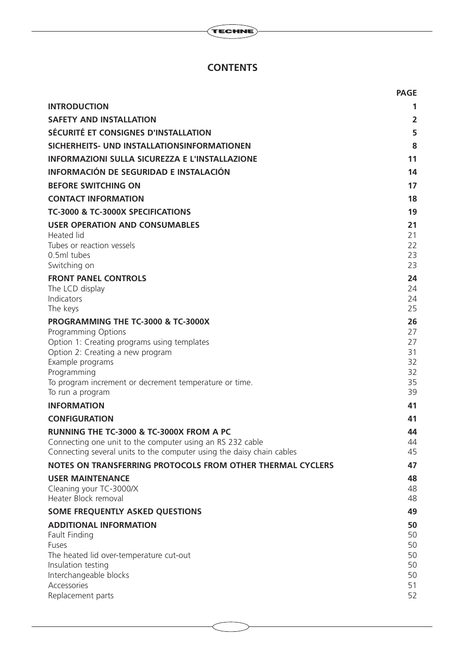 Techne TC-3000X User Manual | Page 2 / 55
