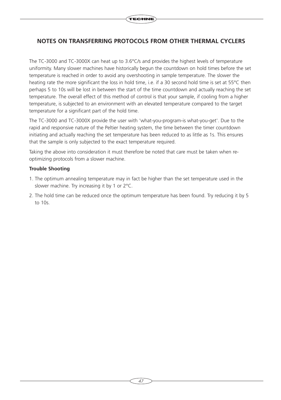 Techne TC-3000X User Manual | Page 49 / 55