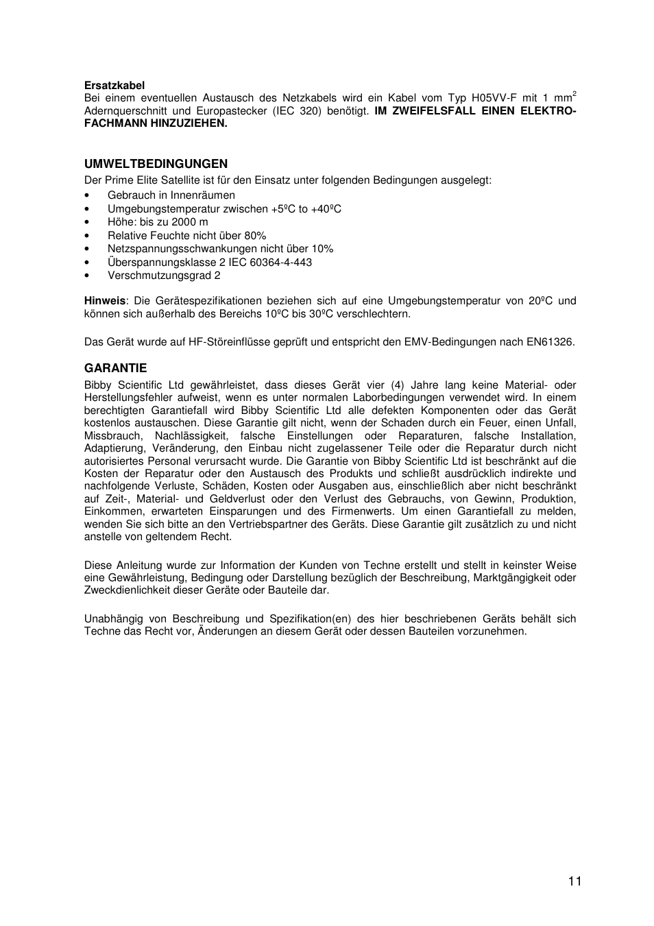 Techne Prime Elite Satellite User Manual | Page 11 / 45