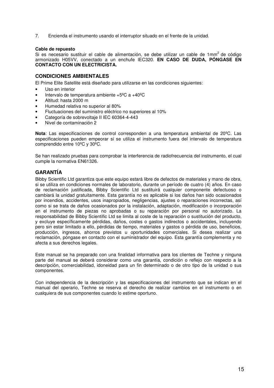 Techne Prime Elite Satellite User Manual | Page 15 / 45