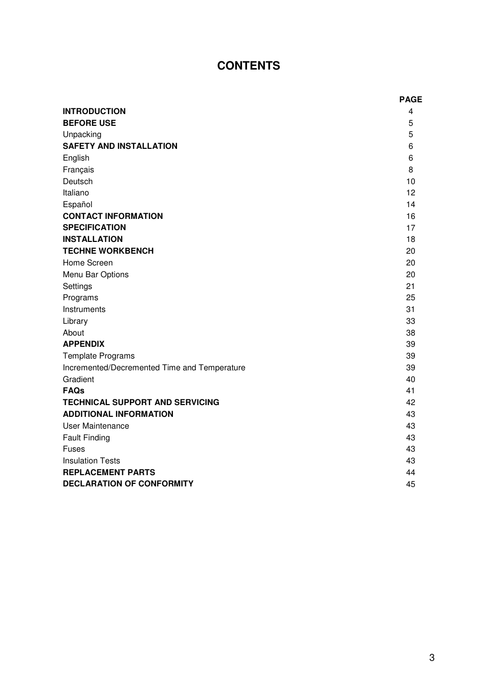 Techne Prime Elite Satellite User Manual | Page 3 / 45