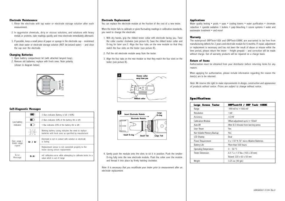 Thermo Fisher Scientific ORPTestr 10/10 BNC User Manual | Page 2 / 2