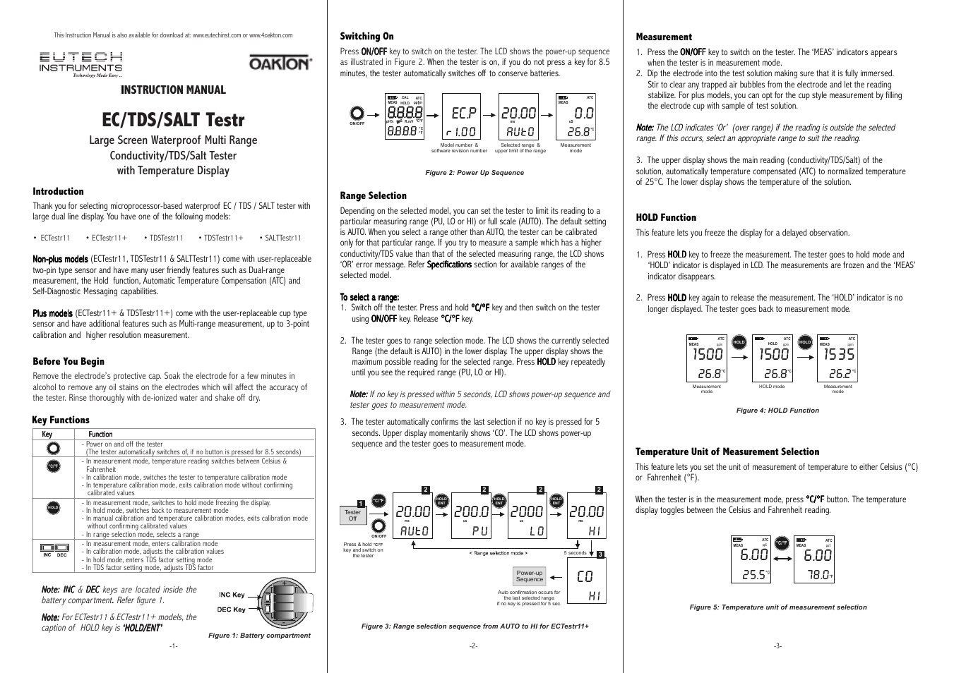 Thermo Fisher Scientific EC/TDS/SaltTestr 11 User Manual | 4 pages