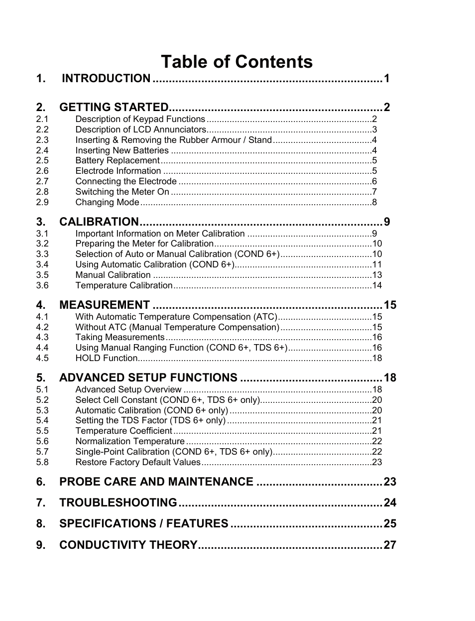 Thermo Fisher Scientific Eutech COND/TDS/Salt 6 Plus User Manual | Page 4 / 40