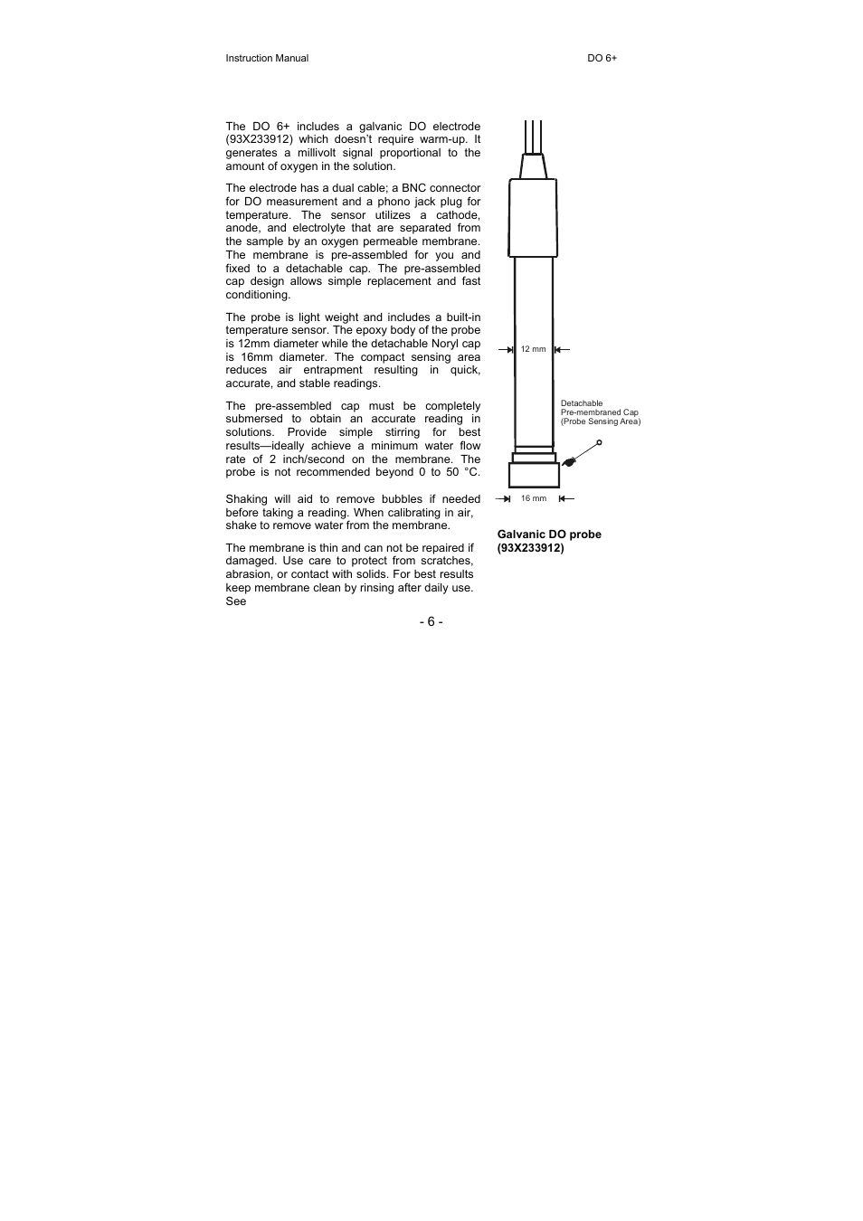 7 electrode information | Thermo Fisher Scientific Eutech DO 6 Plus User Manual | Page 12 / 48
