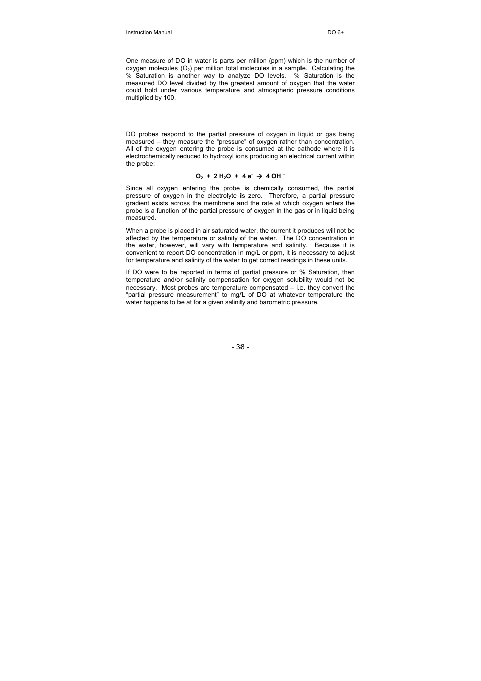 Measurement units, What is being measured | Thermo Fisher Scientific Eutech DO 6 Plus User Manual | Page 44 / 48