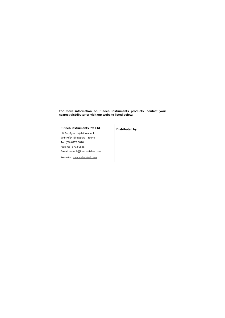 Thermo Fisher Scientific Eutech DO 6 Plus User Manual | Page 48 / 48