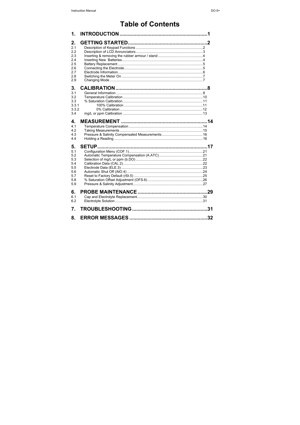 Thermo Fisher Scientific Eutech DO 6 Plus User Manual | Page 5 / 48