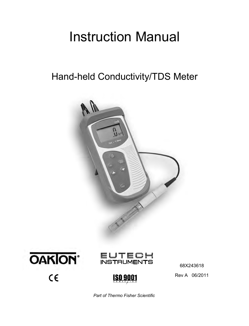 Thermo Fisher Scientific EcoScan CON 6 & TDS 6 User Manual | 56 pages