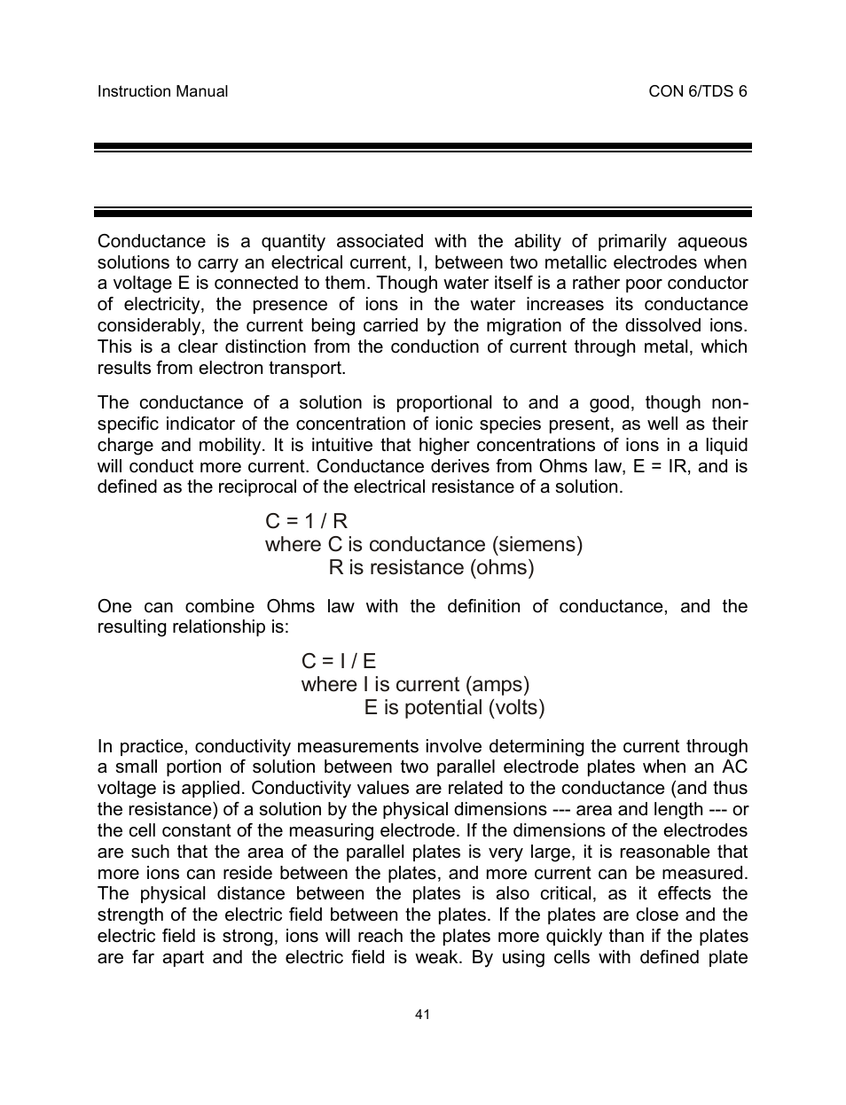 12 conductivity theory | Thermo Fisher Scientific EcoScan CON 6 & TDS 6 User Manual | Page 45 / 56