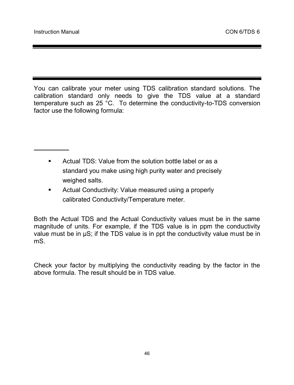 14 addendum 2: calculating tds conversion factor | Thermo Fisher Scientific EcoScan CON 6 & TDS 6 User Manual | Page 50 / 56