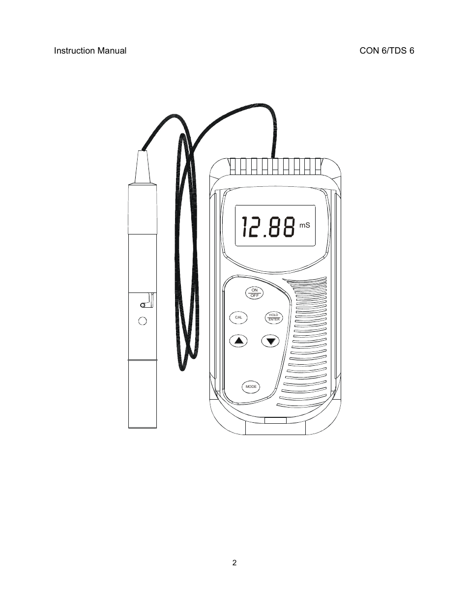 Instruction manual con 6/tds 6 | Thermo Fisher Scientific EcoScan CON 6 & TDS 6 User Manual | Page 6 / 56