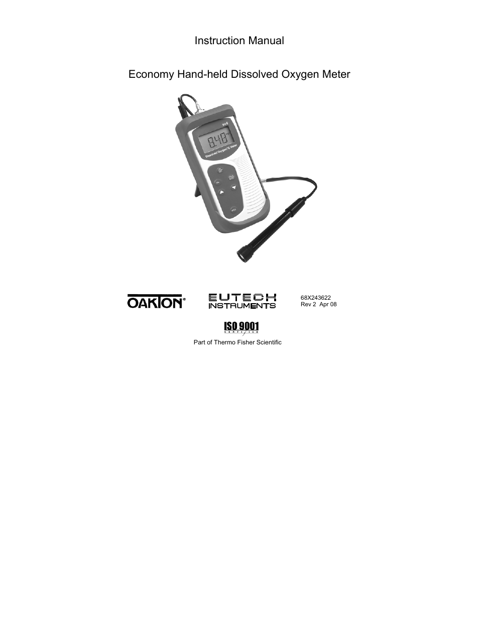 Thermo Fisher Scientific EcoScan DO 6 User Manual | 80 pages