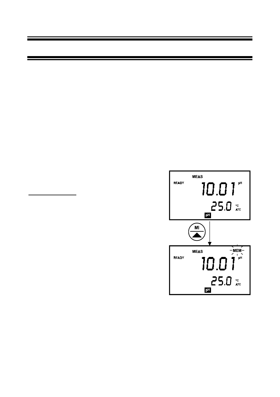 Memory function (for ph 100 only), Memory input, 8 print function (for ph 100 only) 25 | Thermo Fisher Scientific CyberScan pH 10/pH 100 User Manual | Page 27 / 67