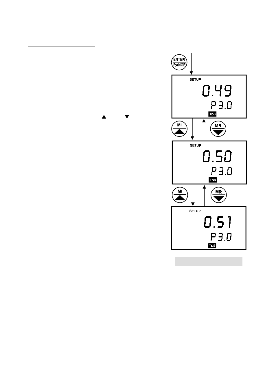 Program 3: tds setup (in cyberscan con 200 only), P3.0 tds factor | Thermo Fisher Scientific CyberScan CON 10/CON 100/CON 200 User Manual | Page 36 / 62