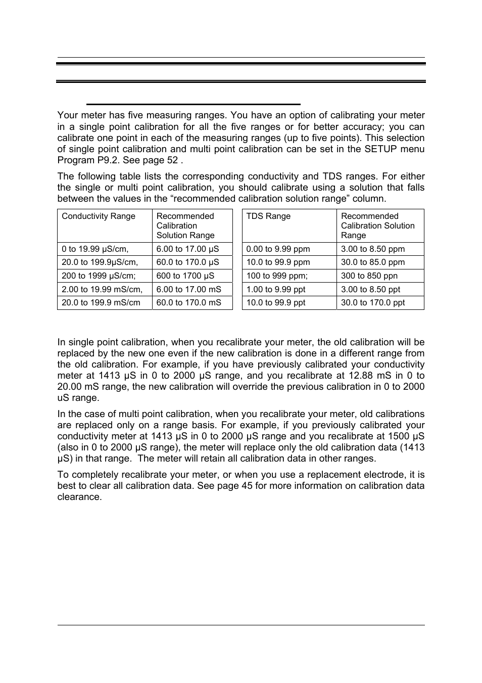 4 calibration | Thermo Fisher Scientific CyberScan CON 11/CON 110 User Manual | Page 15 / 80