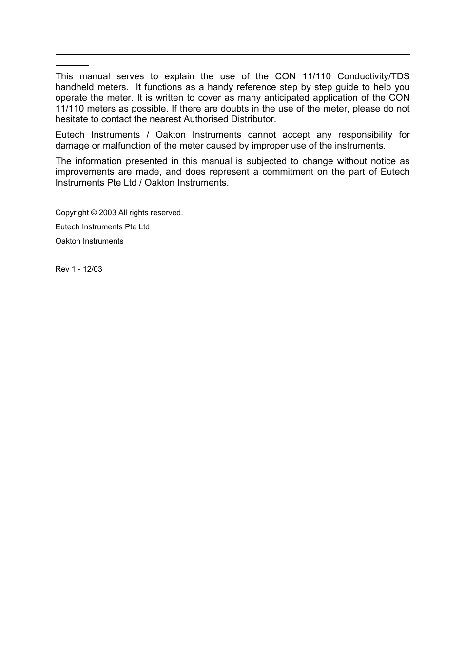 Thermo Fisher Scientific CyberScan CON 11/CON 110 User Manual | Page 2 / 80