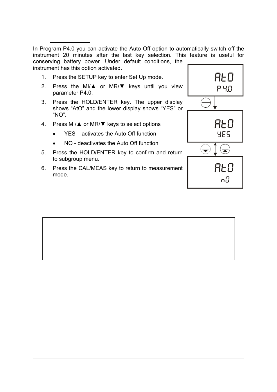 P 4.0 | Thermo Fisher Scientific CyberScan CON 11/CON 110 User Manual | Page 48 / 80