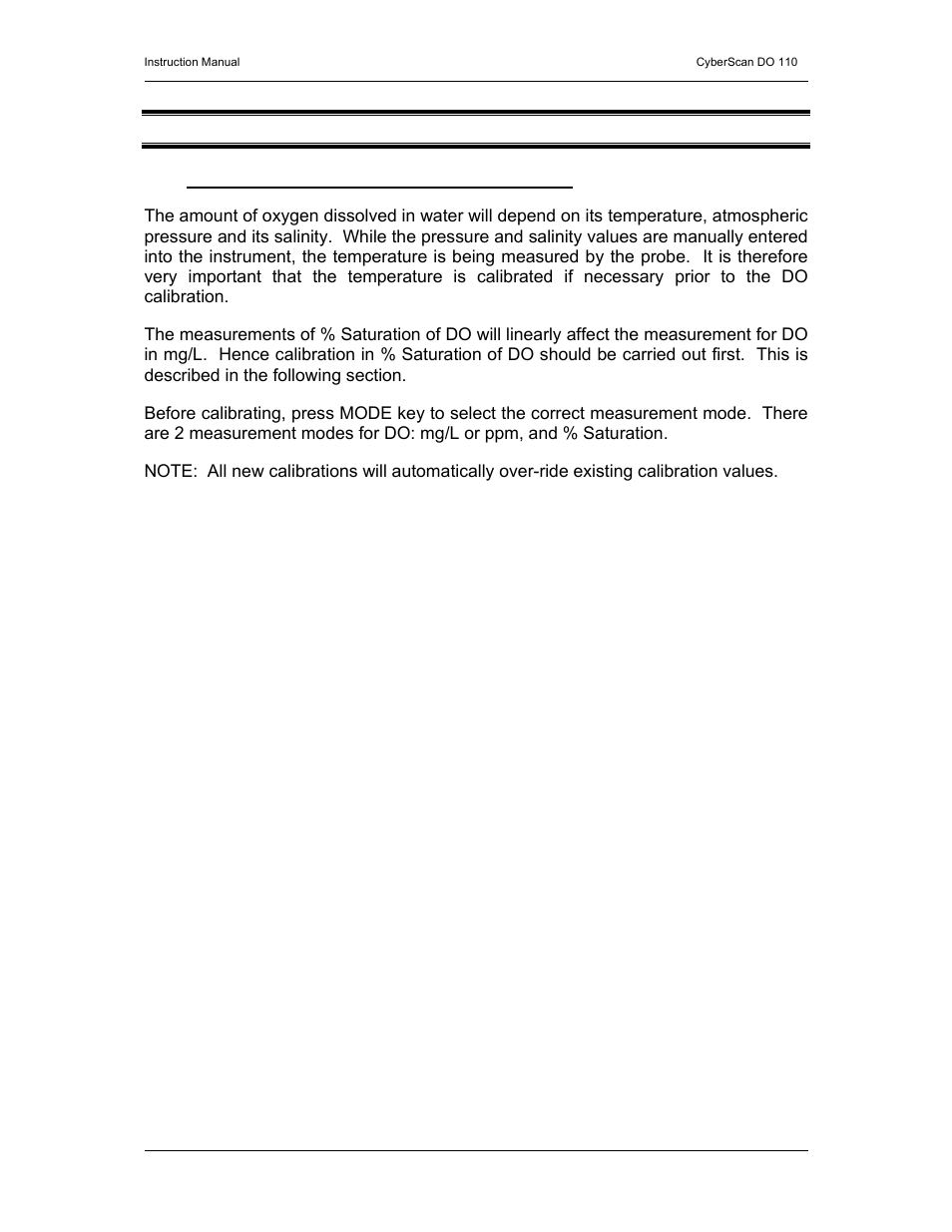 4 calibration | Thermo Fisher Scientific CyberScan DO 110 User Manual | Page 13 / 60
