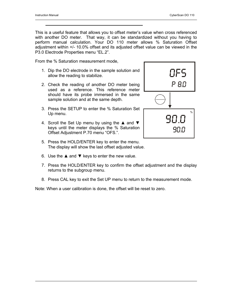 P 8.0 | Thermo Fisher Scientific CyberScan DO 110 User Manual | Page 38 / 60