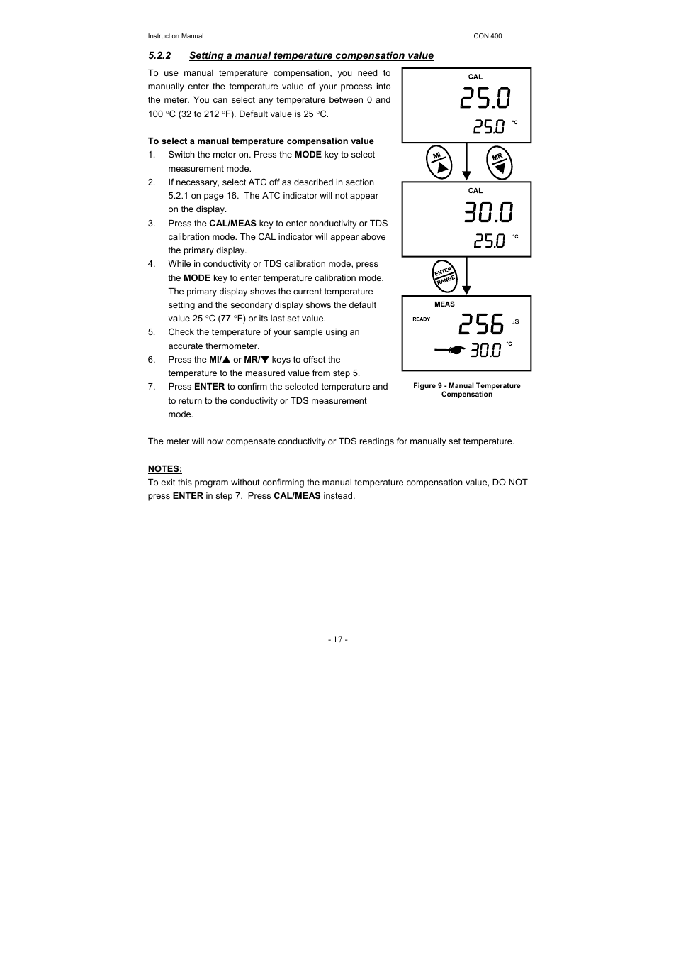 Thermo Fisher Scientific CyberScan CON 400 (For units manufactured from March 2010 onwards) User Manual | Page 23 / 60