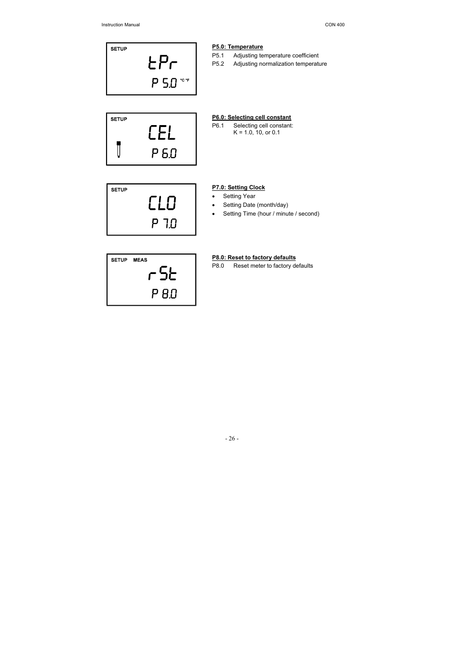 Thermo Fisher Scientific CyberScan CON 400 (For units manufactured from March 2010 onwards) User Manual | Page 32 / 60
