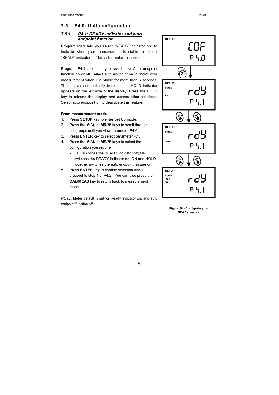 Thermo Fisher Scientific CyberScan CON 400 (For units manufactured from March 2010 onwards) User Manual | Page 36 / 60