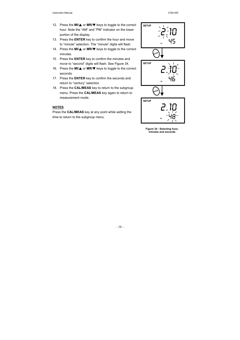 Thermo Fisher Scientific CyberScan CON 400 (For units manufactured from March 2010 onwards) User Manual | Page 44 / 60