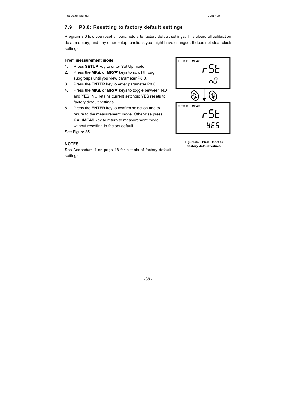 Thermo Fisher Scientific CyberScan CON 400 (For units manufactured from March 2010 onwards) User Manual | Page 45 / 60