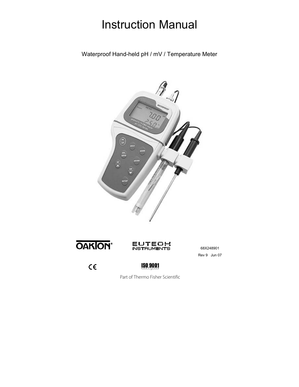 Thermo Fisher Scientific CyberScan pH 300/310 User Manual | 52 pages