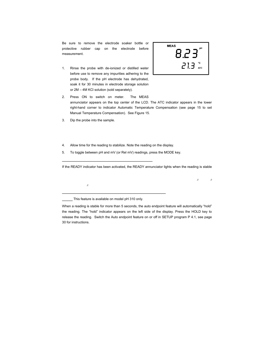 Thermo Fisher Scientific CyberScan pH 300/310 User Manual | Page 19 / 52