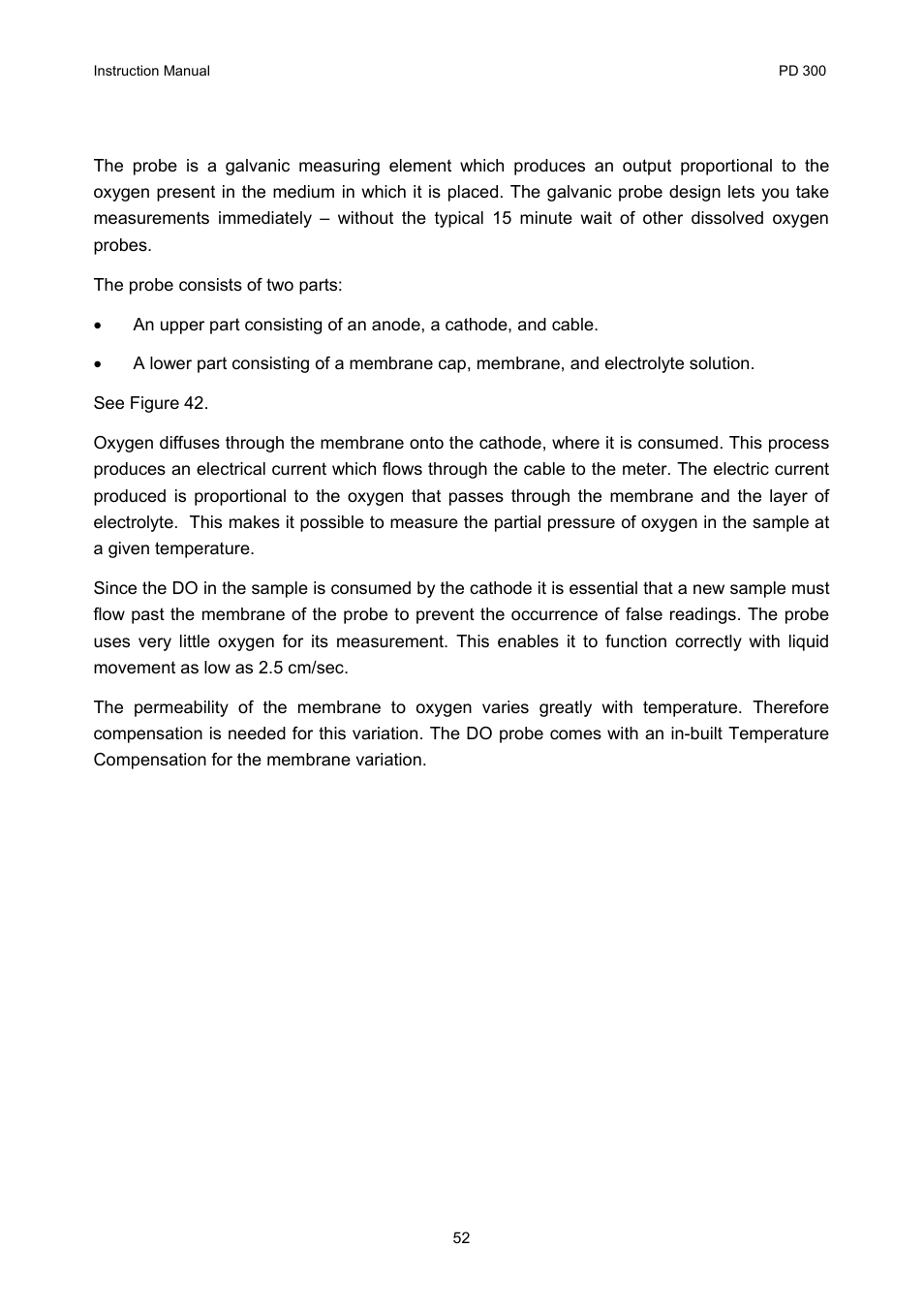 Dissolved oxygen principle | Thermo Fisher Scientific CyberScan PD 300 User Manual | Page 57 / 76