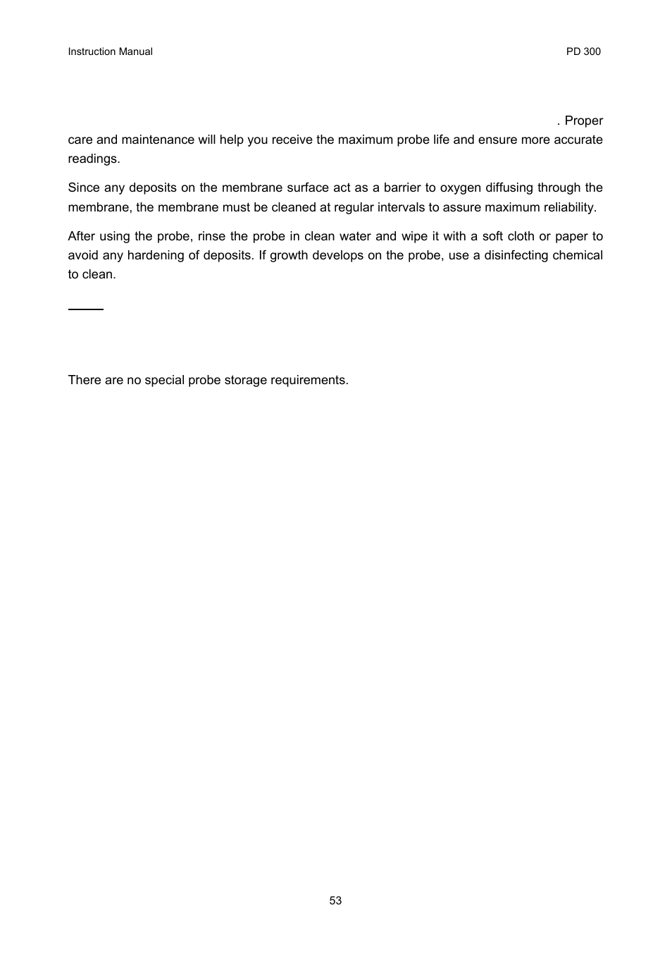 Probe care and maintenance | Thermo Fisher Scientific CyberScan PD 300 User Manual | Page 58 / 76