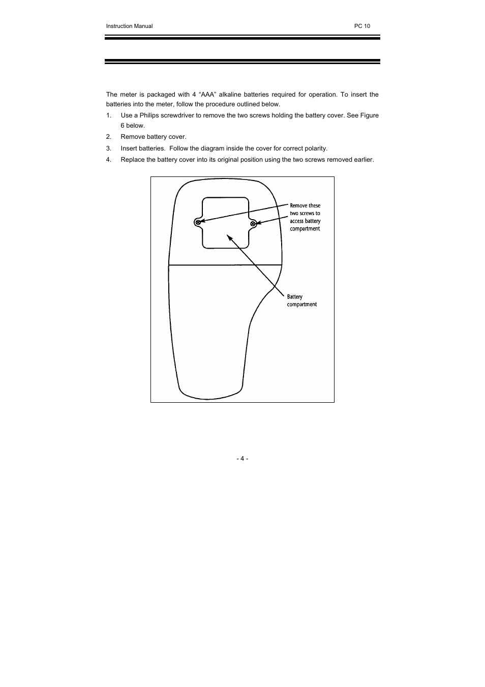3 . p r e pa r at i o n | Thermo Fisher Scientific CyberScan PC 10 User Manual | Page 8 / 31