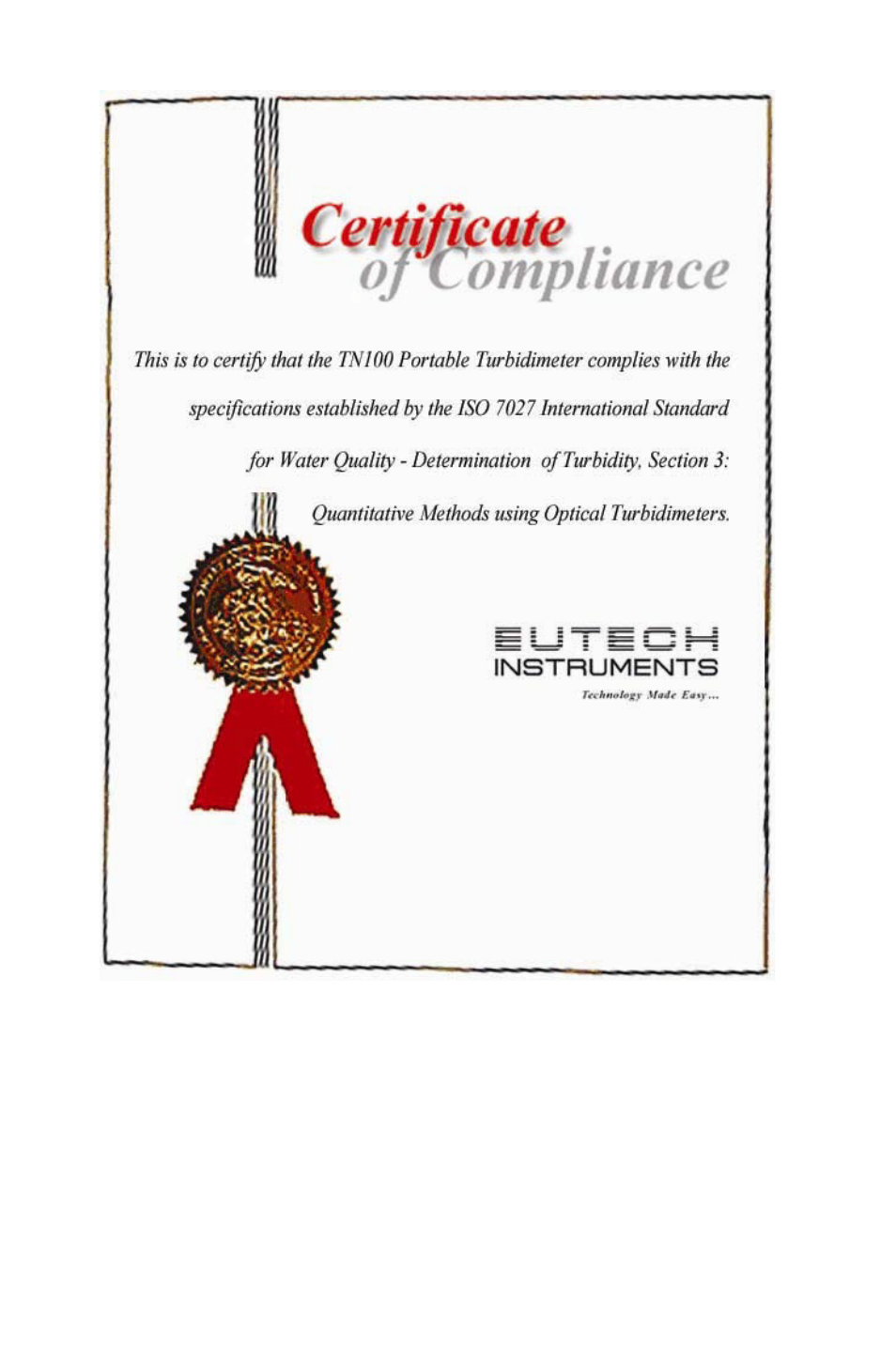 Thermo Fisher Scientific TN100 Turbidimeter User Manual | Page 2 / 31