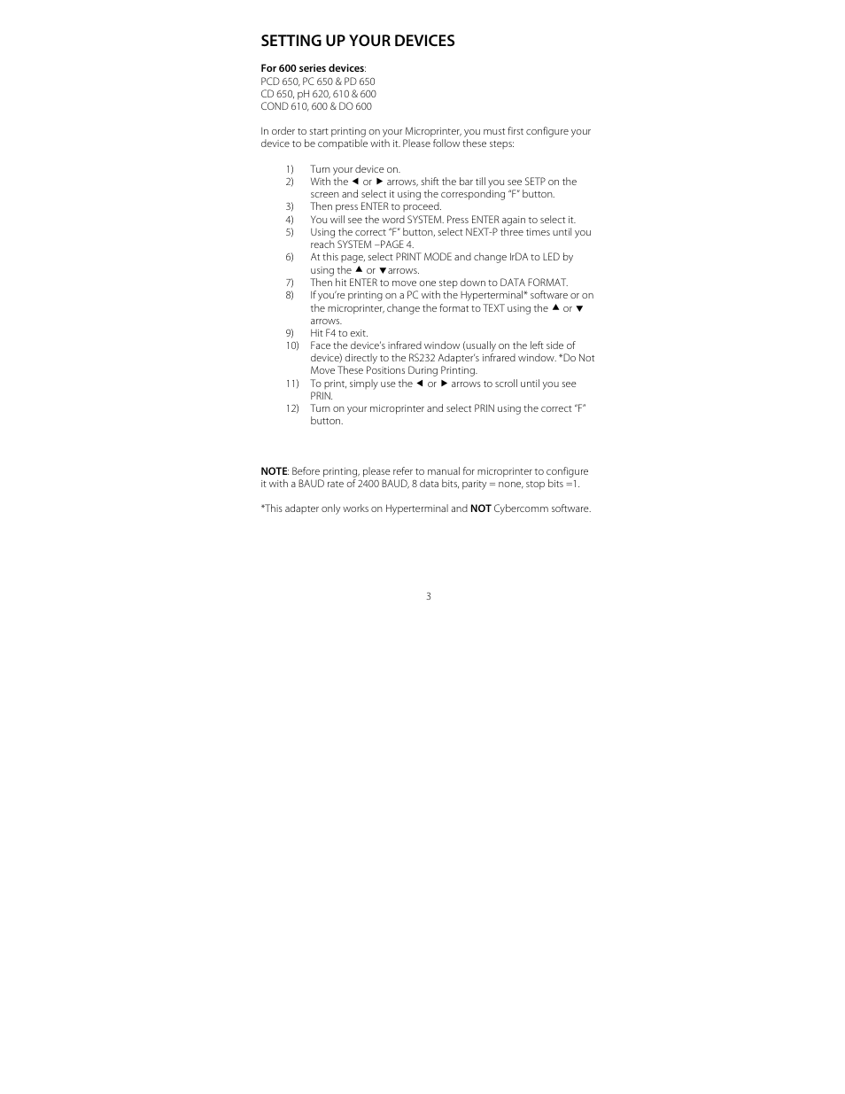 Setting up your devices | Thermo Fisher Scientific RS232C Interface Adapter User Manual | Page 5 / 9