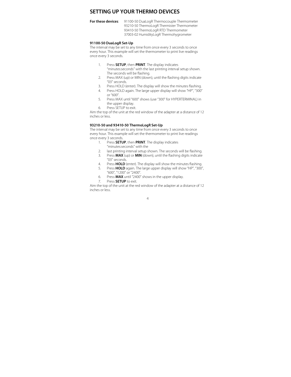 Setting up your thermo devices | Thermo Fisher Scientific RS232C Interface Adapter User Manual | Page 6 / 9