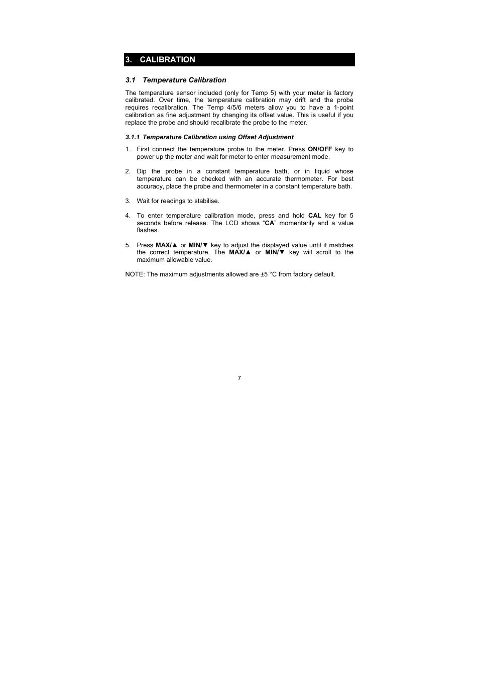 Calibration | Thermo Fisher Scientific EcoScan Temp 4/5/6 User Manual | Page 11 / 24